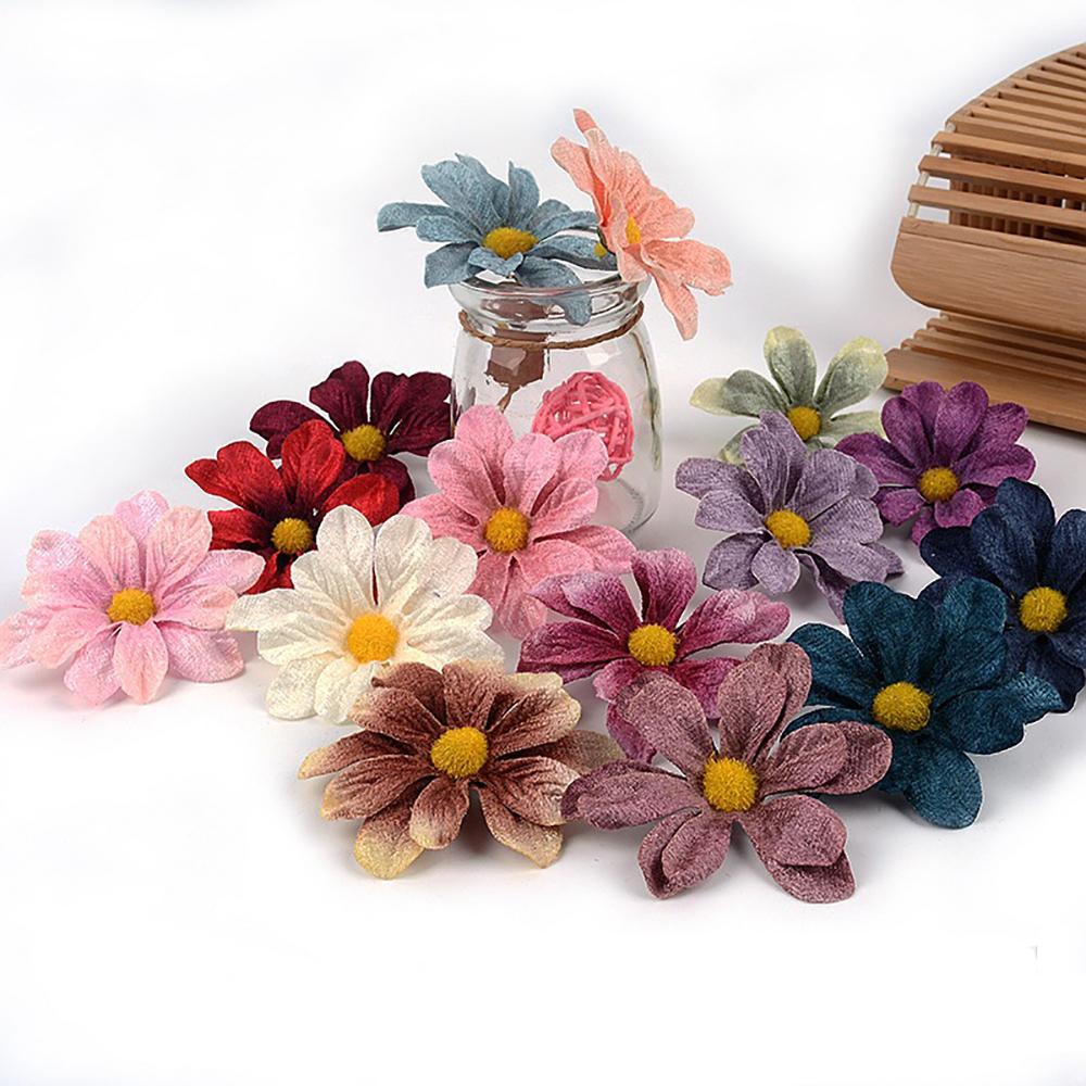 10Pcs 6cm Peony Silk Artificial Flowers Heads Craft Bridal Wreath Gift Accessories for Home Room Decoration DIY Wedding Decor