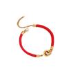 Edelstahl Armbänder Römische Zahl Ineinandergreifender Kreis Geflochtenes Glückliches Rotes Seil Mode Charm Armband Für Frauen Zirkon Geschenke