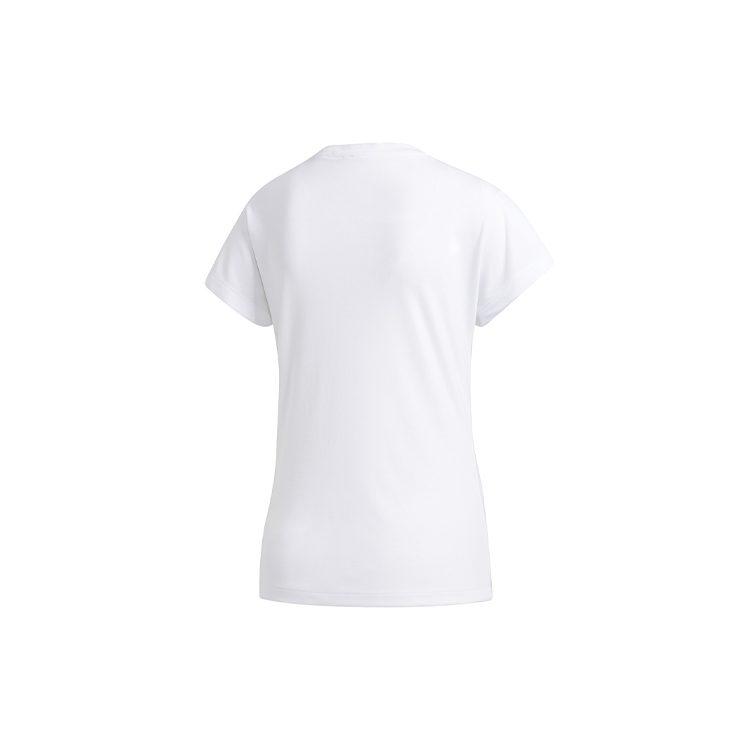 adidas T Shirts Women's White Crew Neck Moderate Cinched Waist EB4501