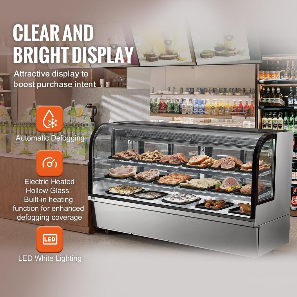 Refrigerated Display Case Bakery Display Fridge Case 32 Cu ft/901L 4-Tier