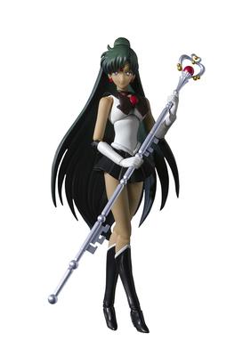 TAMASHII NATIONS SHFiguarts Sailor Moon R Sailor Pluto - Édition couleur animée - Environ. Figurine mobile peinte en PVC et ABS de 150 mm