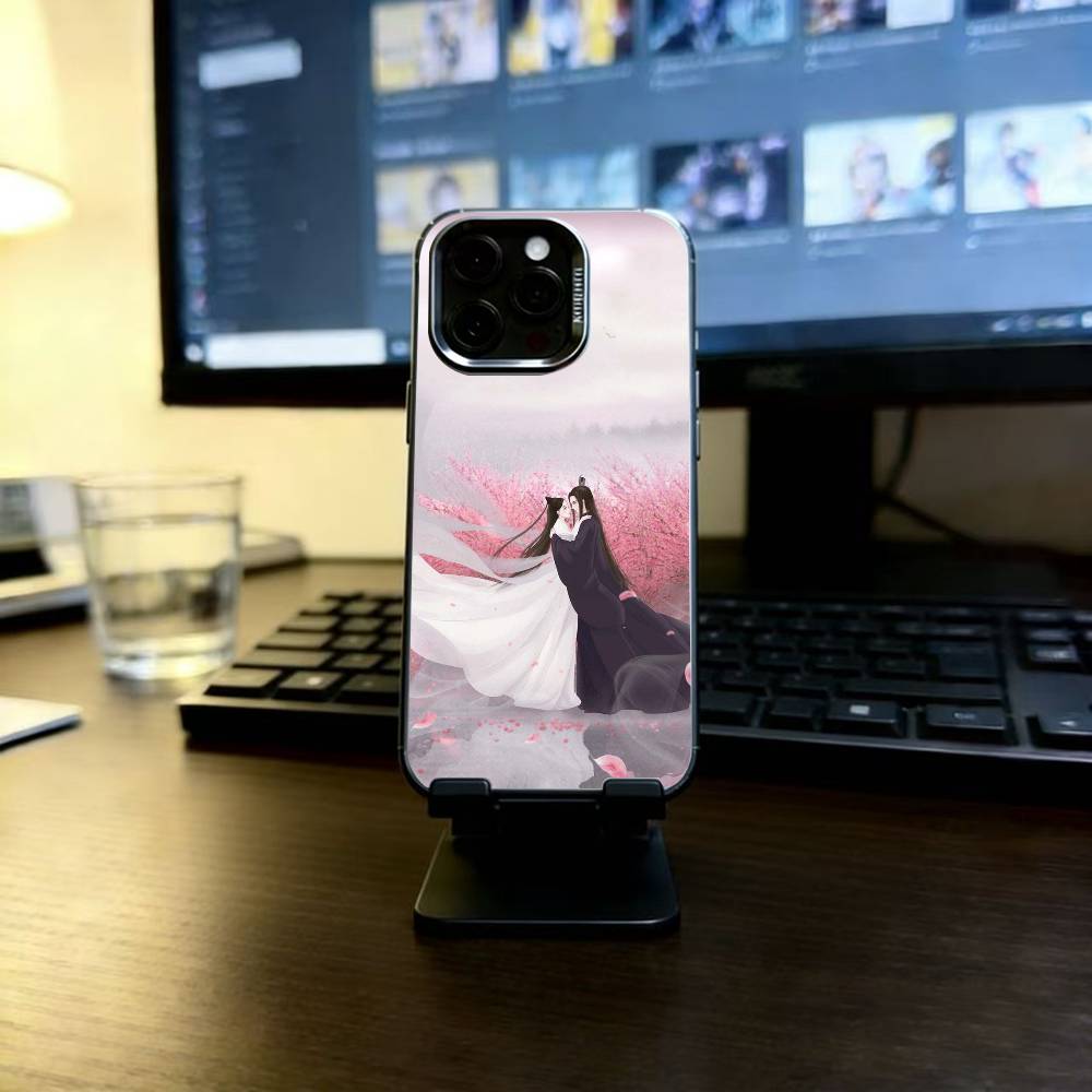 Chinese Danmei Anime MO DAO ZU SHI Phone Case For iPhone 17,16,15,14,13,12,11 Plus,Pro Max,XS,Colored Silver Plated Inside Cover