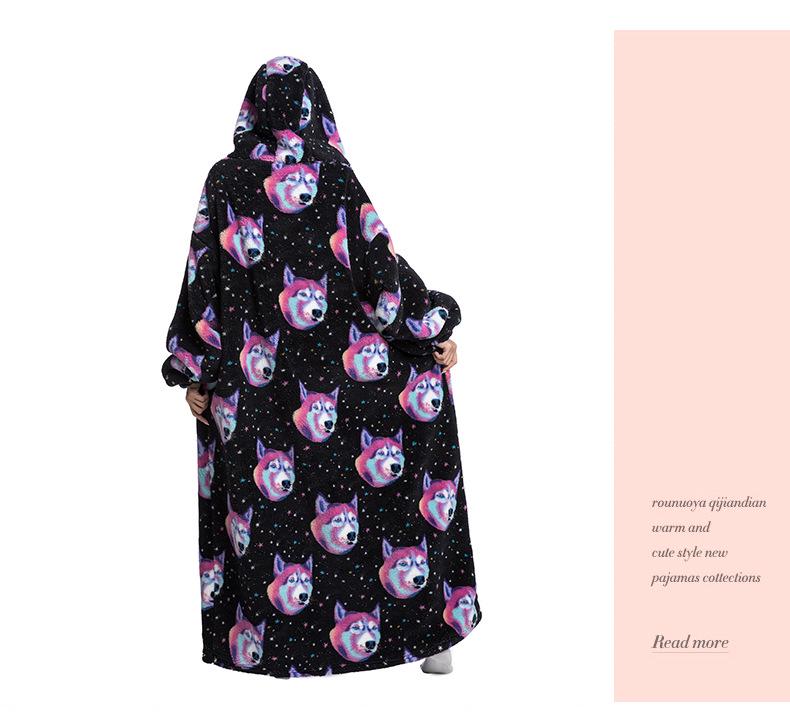 Oversized Wearable Warm Blanket Hoodie Sweater