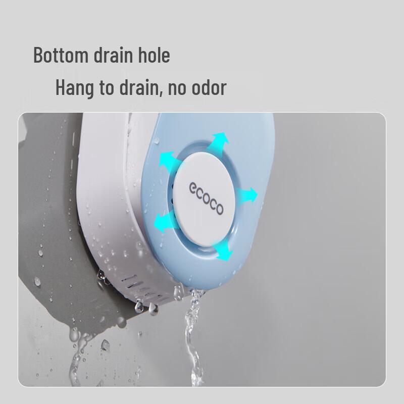 ecoco Wall-Mounted Silicone Toilet Brush with Holder