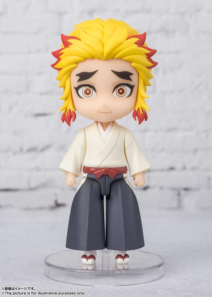 TAMASHII NATIONS Figuarts mini Demon Kimetsu no Yaiba Rengoku Senjuro cirka 90 mm målad rörlig figur Slayer PVC&ABS