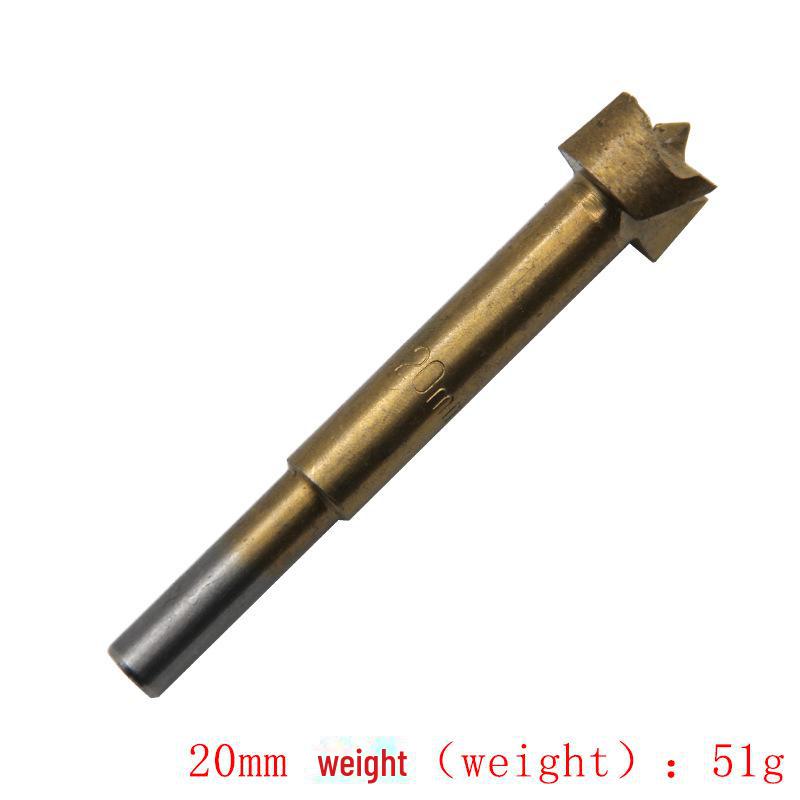 7-Piece Titanium-Plated Hinge Drill Set for Woodworking and Door/Window Installation