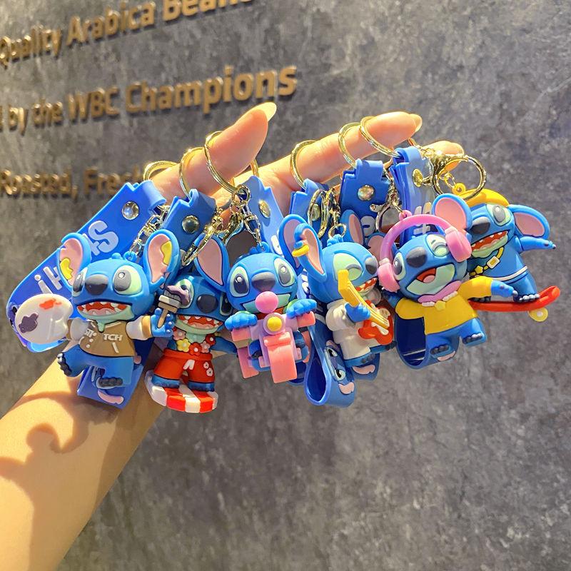 Adorable Stitch Keychain Backpack Decoration Pendant Birth Date Present great for daily use perfect for gifting