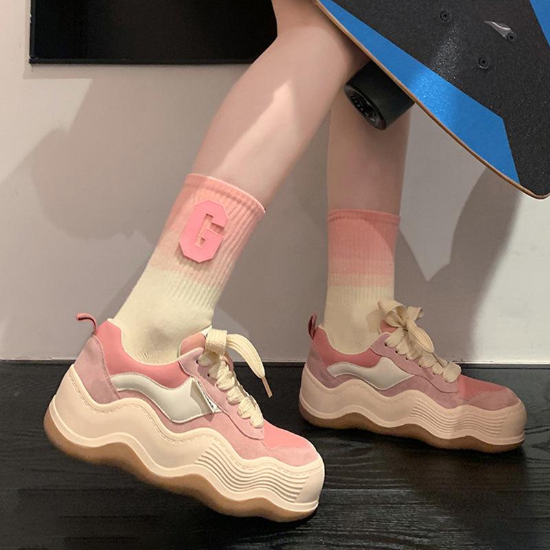 Trend Women Sneakers Casual Platform Shoes for Women Designer Pink Brand Shoes Women Canvas Sneakers Light Flats Versatile Shoes