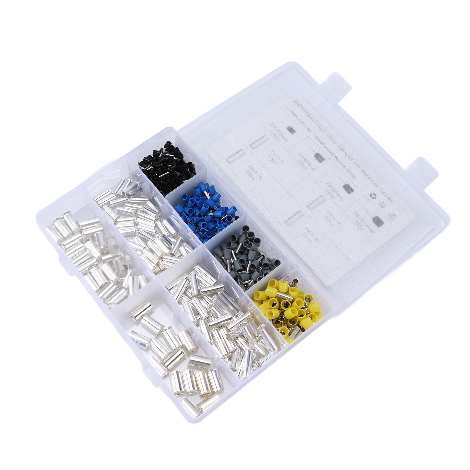 

440pcs Wire Ferrules Kit EN End 8Specifications Pin Cord Crimp Terminal Connector Sleeves