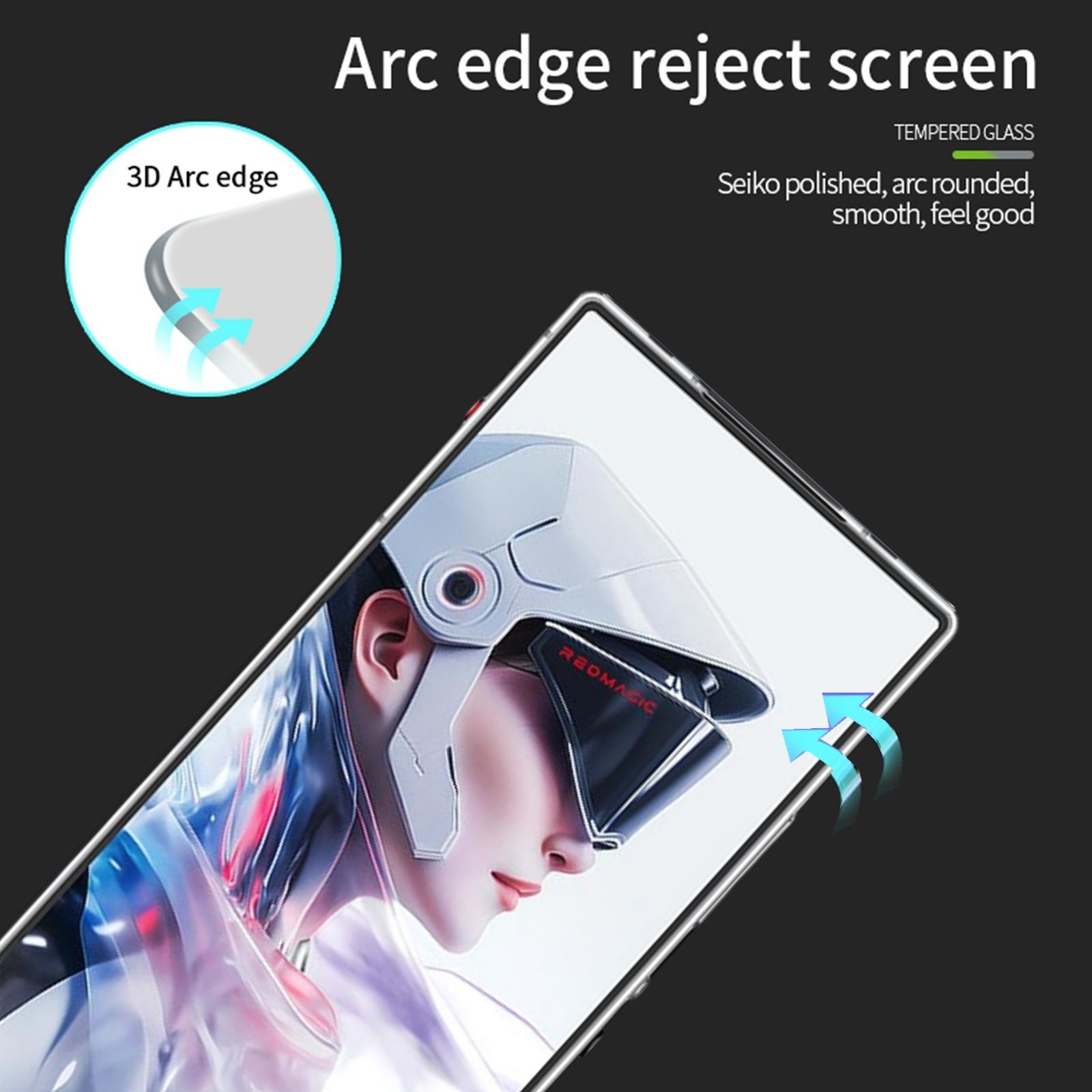 

For ZTE nubia RedMagic 10 Air 5G Screen Protector MOFI 9H 3D Curved Tempered Glass Film Black