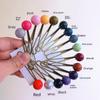 Retro Korean Sugar Bean Hairpin: Colorful Beaded Clip for Adult Bangs