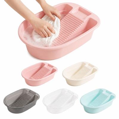 2IN1 Washboard Laundry Basin Large Capacity Laundry Tub  Hand Washing Clothes