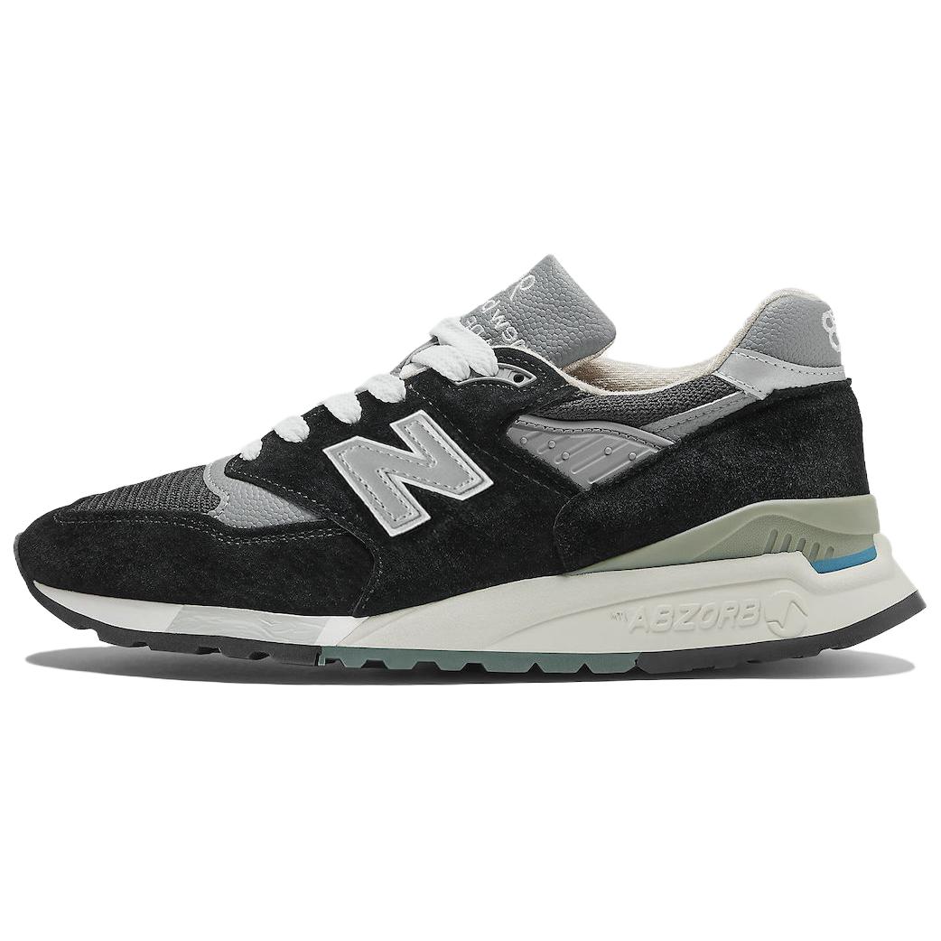 

New Balance 998 Made In Usa Black Silver Sneakers U998BL 42.5 черный серый