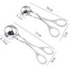 2 PCS None-Stick Meat Ballers, Stainless Steel Meat Baller Tongs, Cake Pop Meatball Maker Ice Tongs, Cookie Dough Scoop for Kitchen. (1.38" and
