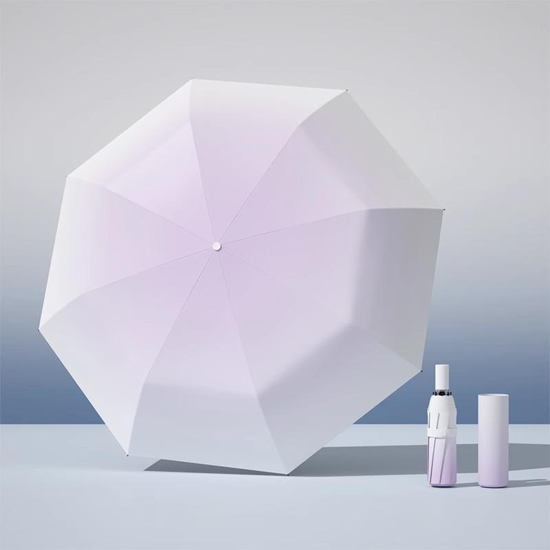 Gradient Color Automatic Foldable Umbrella for Sun & Rain with UV Protection for Women