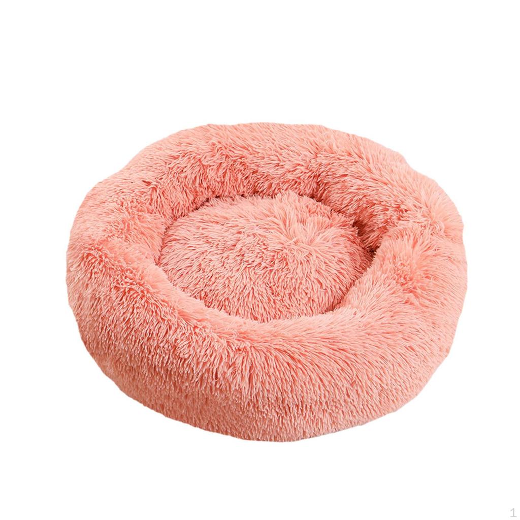 Donut Pet Bed Dog Self Warming Warm Comfortable Indoor Soft Diameter 40cm Cushion Washable for