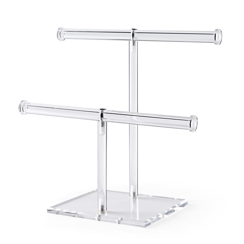 High-End Transparent Jewelry Display Stand for Bracelets, Necklaces, Bangles, and Watches.