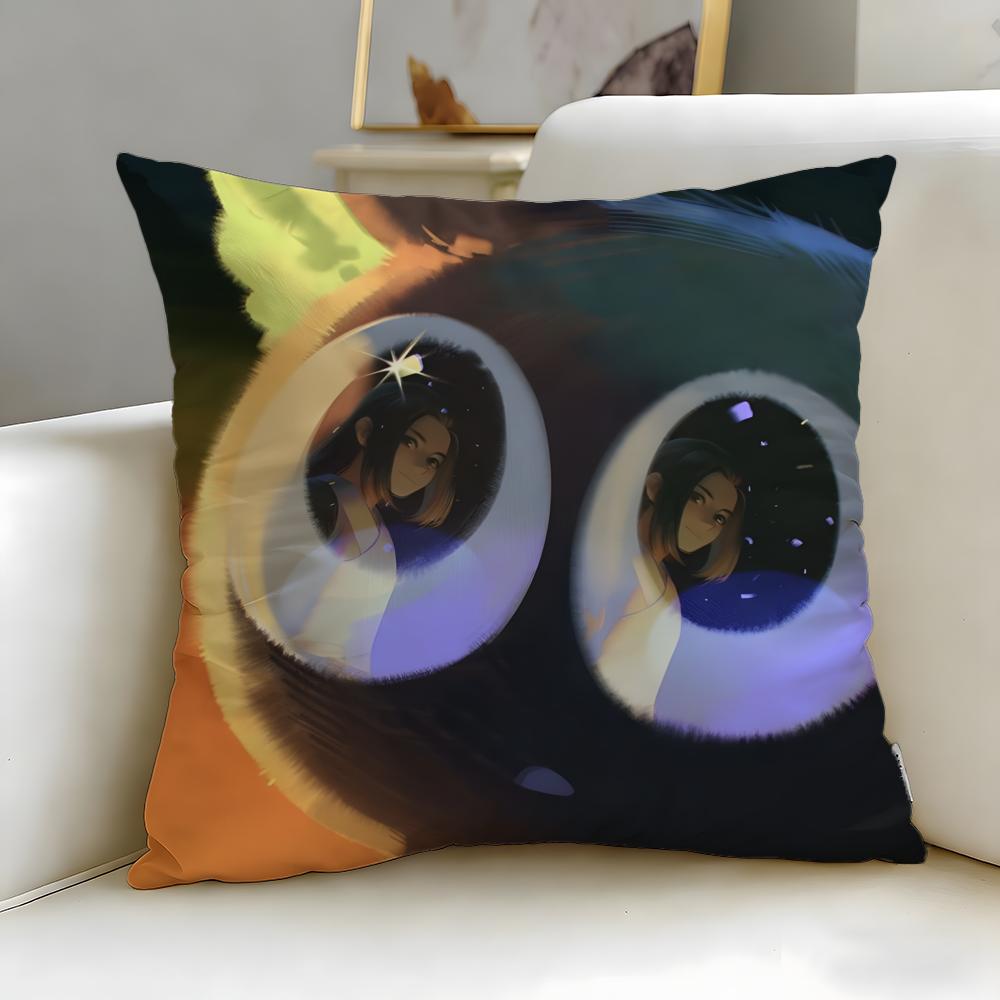 classic anime The Legend of Hei Cushion Cover Soft  EasyWash Pillow Case  Versatile for Couch Bed Travel and Office