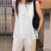 ZANZEA Women Casual Round Neck Summer Sleeveless Stripe Tank Tops
