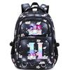 Animation Cartoon Letter Printing Large Capacity Shoulder Bag Lightweight Primary And Secondary School Students Leisure Schoolbag