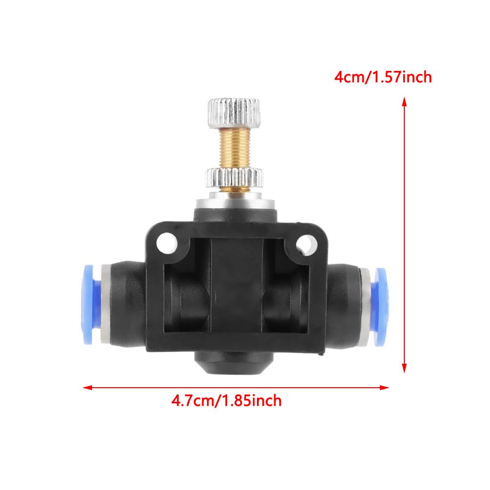 5 pcs set Push In Speed Controller 6mm Pneumatic Air Flow Control Valve Connector