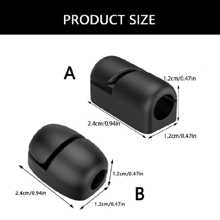 5Pcs Cable Clamp Data Line Fixer Holder Cylindrical Wire Management Clip Desktop Tool for Wall Desk Christmas Light