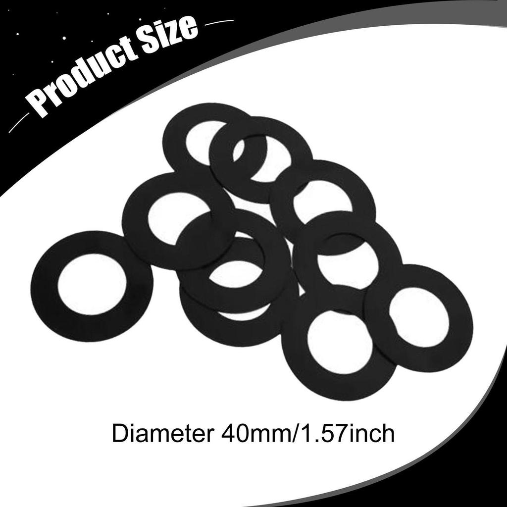Lot de 10 Rondelles d'Épaisseur pour Axe de Godet 40mm Joints de Remplacement Rondelles Noires Entretoises pour 303.5 303CR 304