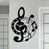 Horloge murale note de musique horloge murale silencieuse en acrylique convient pour la décoration murale de la maison, du salon, de la chambre à coucher, de la salle de classe.
