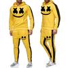 Completo da uomo invernale con cappuccio in misto cotone Tuta sportiva con stampa Marshmello Smile