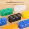 Portable Double-Layer Pill Box with Custom Logo - Weekly Medicine Organizer