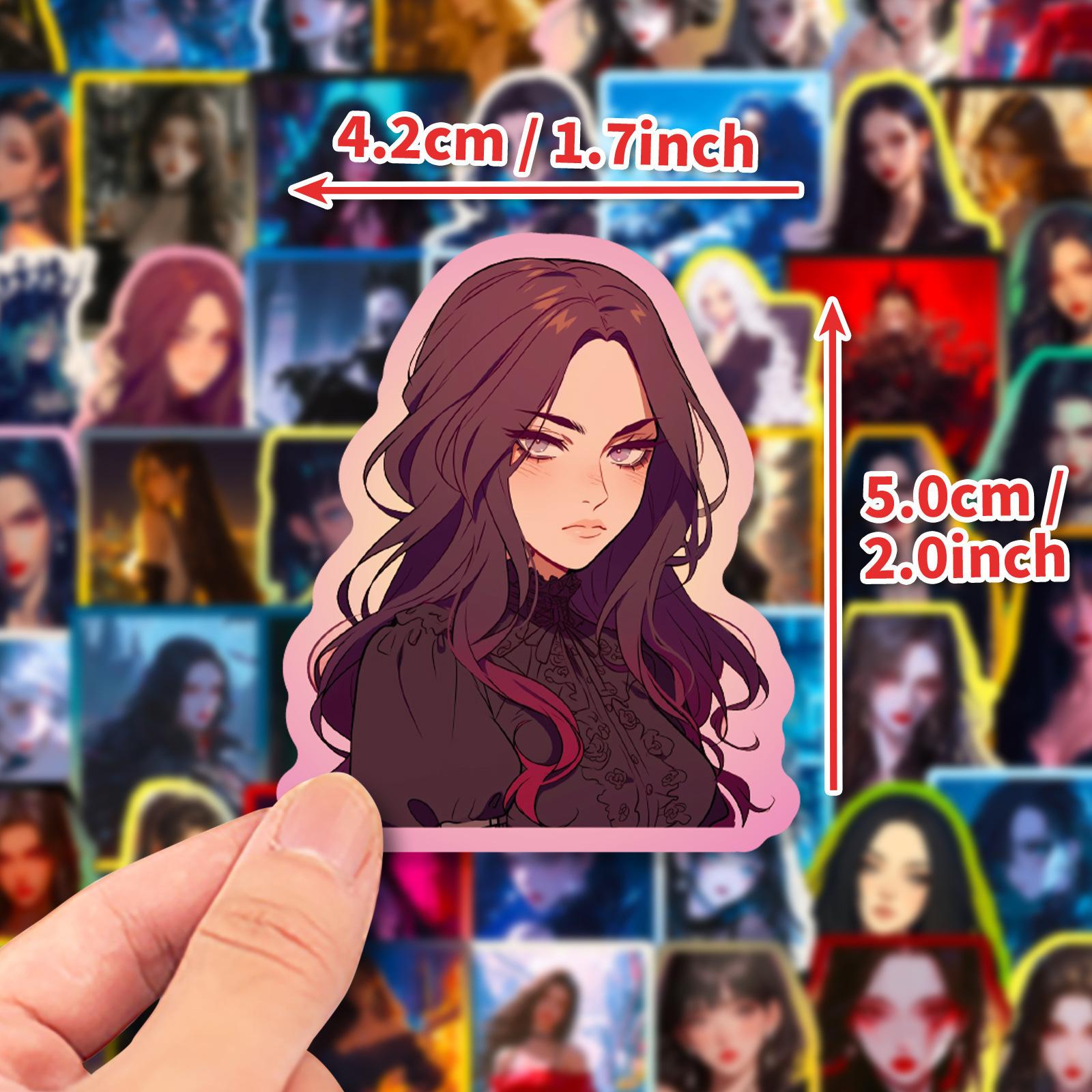 

50 Cool Girl Stickers Anime Movie Cool Girl Doodle Stickers Diy Luggage Notebook Hand
