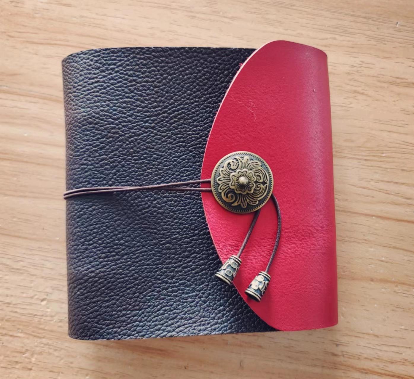 Винтажный фотоальбом из натуральной кожи, 4 размера, небольшой фотоальбом со вставкой, памятный альбом, альбом для хранения чеков. 5A