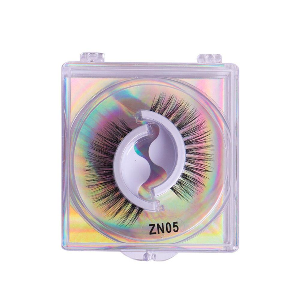 1/Pairs 3 Seconds To Wear 3D Mink Lashes Natural Faux Mink Eyelashes Self-adhesive False Eyelashes