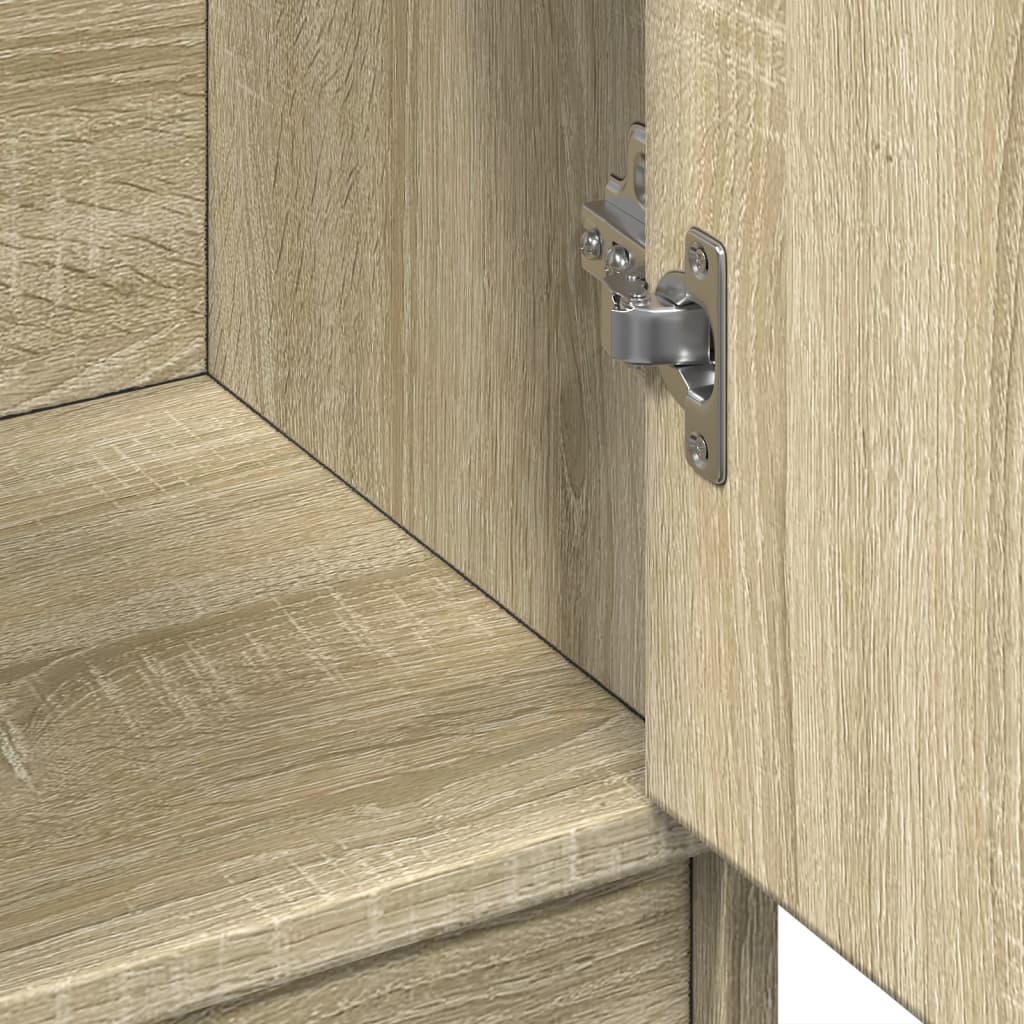 Bathroom Vanity Cabinet In Sonoma Oak 63 X 29 X 55 Cm Particleboard