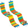Chipmunk Guinea Pig Colorful Wooden Rainbow Gerbil Hamster Toys Ladder Bridge Climbing Stairs