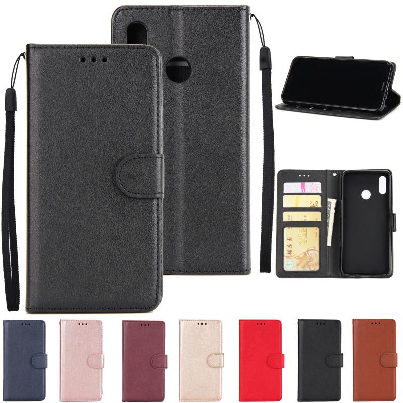 For HUAWEI Nova 3i/Y5 2019 PU Leather Protective Phone Case with 3 Cards Slots Bracket