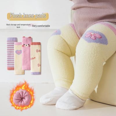 Plus Velvet Thick Baby Leg Warmers - Non-Slip Knee Pads for Newborn Girls & Children