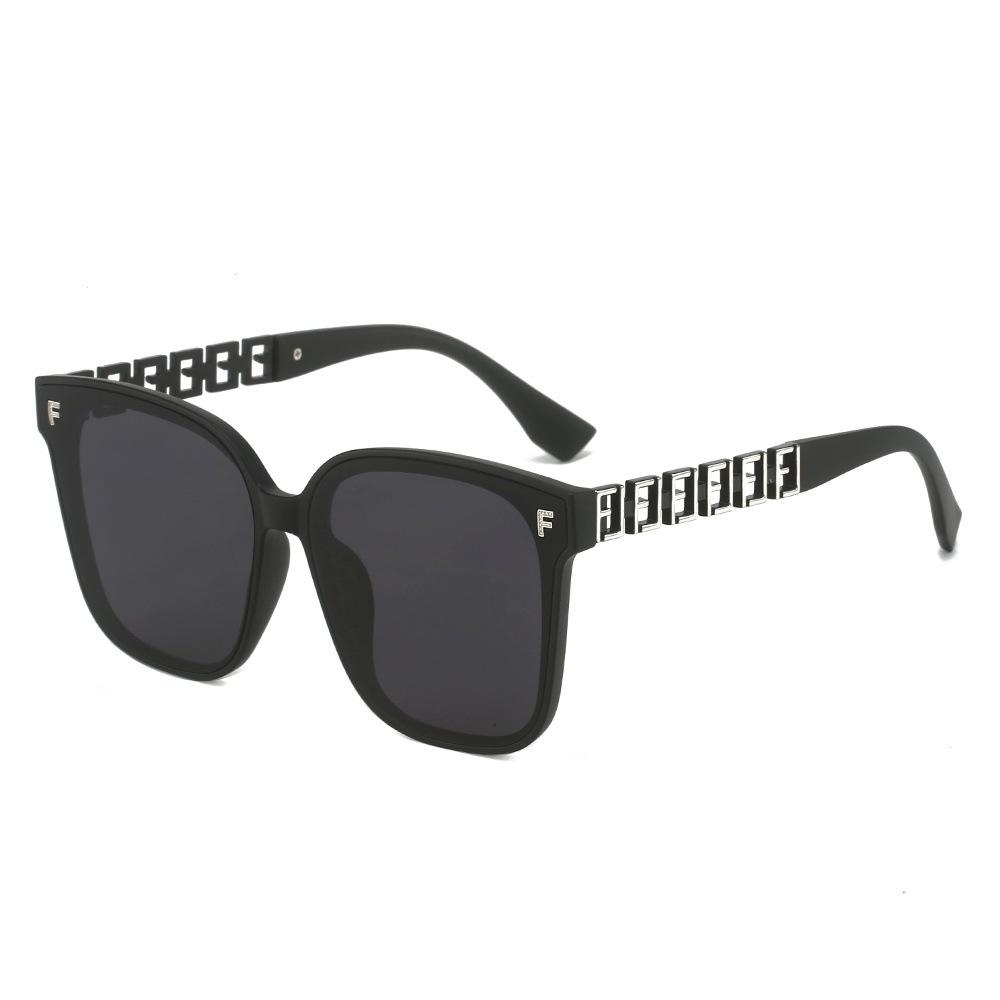 

Men s and Women s Retro Sunglasses with UV Protection New Square Frame Design Letter Pattern Hollow Out Temple (DS-3022)