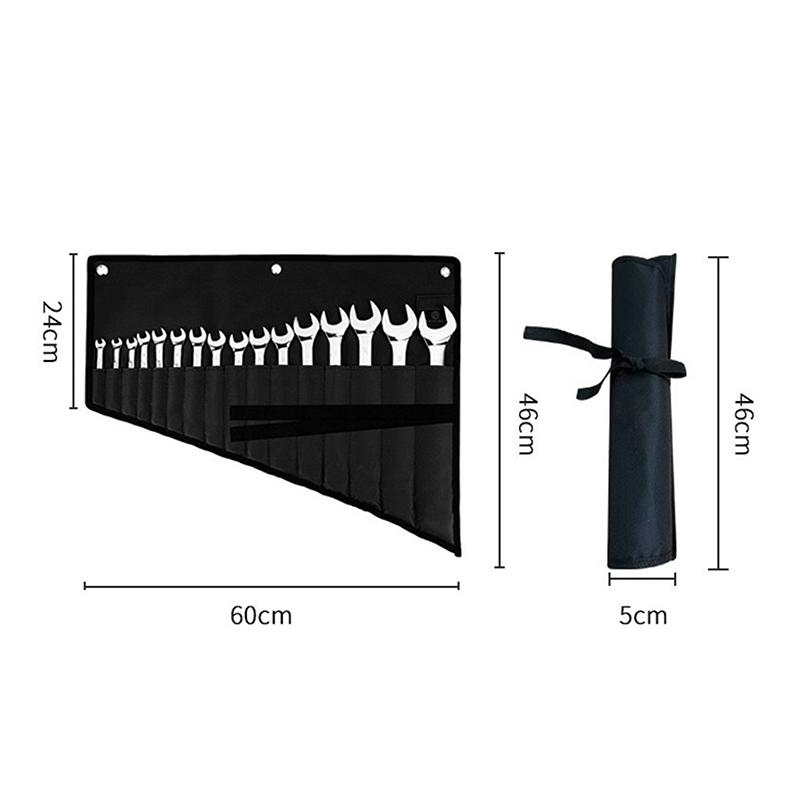 Органайзер для ключів, Сумка-рулон для інструментів – 16 кишень, Водонепроникна Оксфордська тканина, Органайзер-рулон для ключів для гаража, майстерні, домашнього ремонту