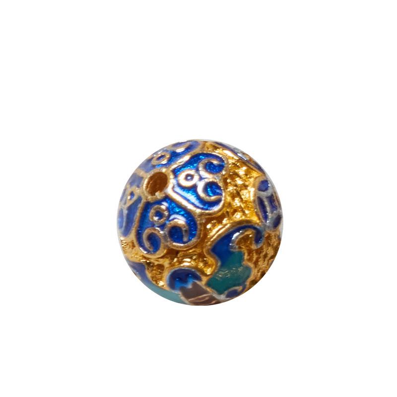 Copper Gold-Plated Cloisonné Spacer Beads for DIY Jewelry & Bracelets