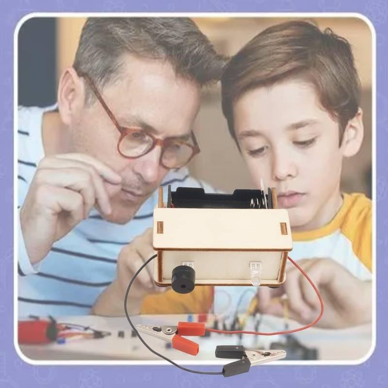 Middle School Fun Diy Conductive Detector Small Making Science Experiment Model Wooden Material