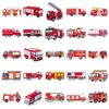 100 Fire Truck Cartoon Stickers for Kids - Personalized DIY for Water Bottles & Phone Cases
