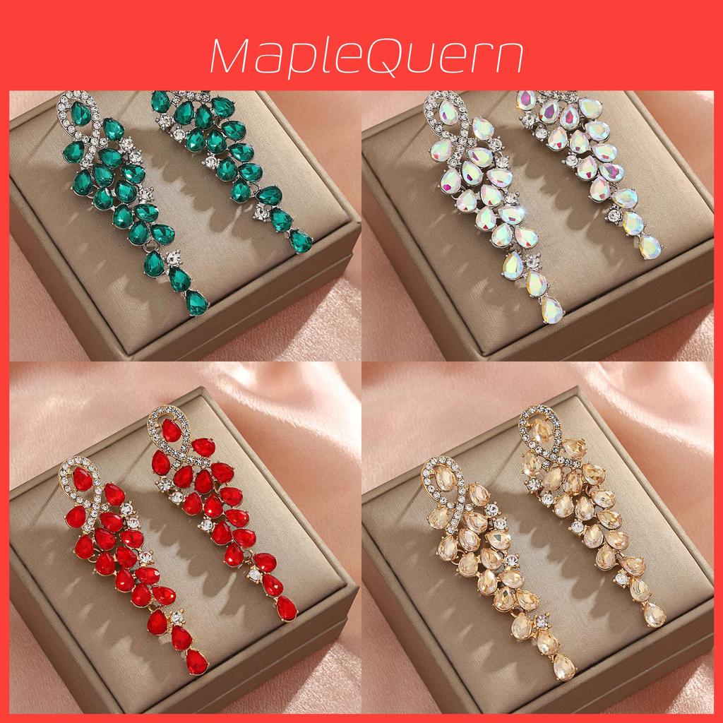 Alloy Geometric Drop Earrings For Women With Tassel Design And Elegant Style