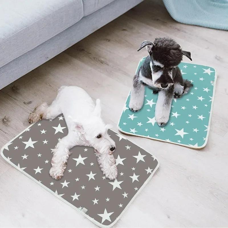 Dog Diaper Pet Urine Pad Reusable Waterproof Mat Cooling Summer Pad Washable Training Mattress Dog Car Seat Cover Decoration