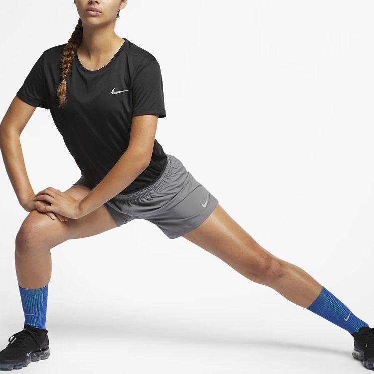 New Nike Drop Shoulder Sleeve T Shirt Women's Black AJ8121-010