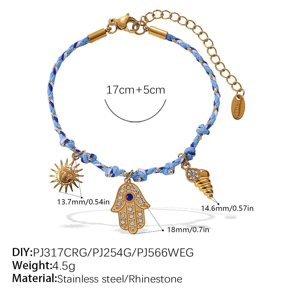 Japan And Korea Fashion Niche Seaside Vacation Bracelet Female Personality Design Versatile Diy Pendant High-End Necklace Female