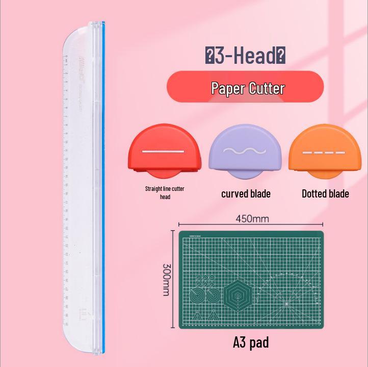 Multifunctional Paper Trimmer: Four-in-One Journal & Utility Knife Cutter for Office and Craft.