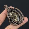 Turitella Fossil  Pendant, 999 Copper Wire Wrapped Jewelry, Gemstone Jewelry Pendant, Handmade Wedding Gift Jewelry