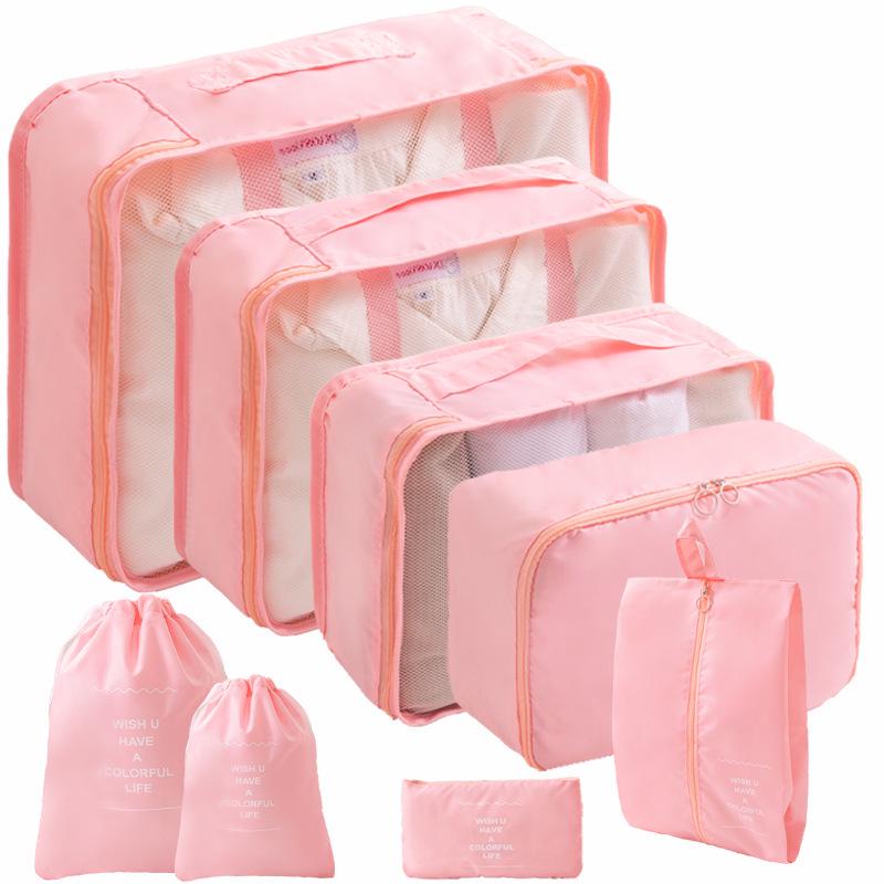 Cross-Border Travel Storage Bag Set: 8-Piece and 9-Piece Clothing Organizer