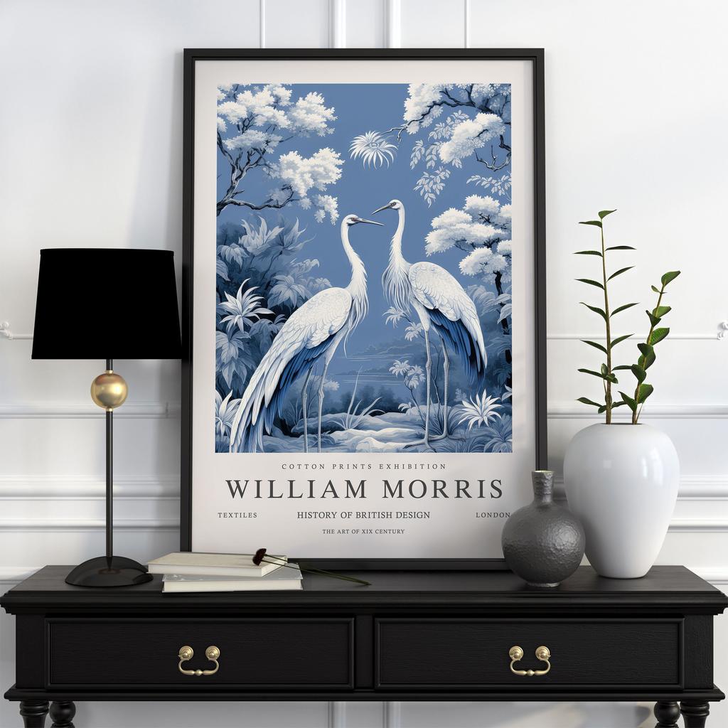 Neutral William Morris Poster Picture Botanical Animals Canvas Prints Vintage Wall Art Decorations for Living Room Exhibition